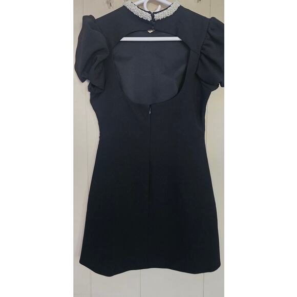 NEW Likely Black Bonnie Faux Pearl Collar Dress Size 8 - Picture 12 of 13